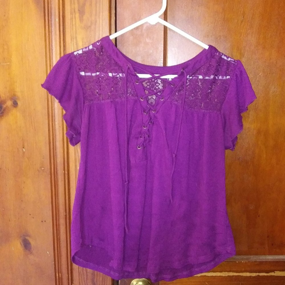 Purple Lace Blouse sz. M